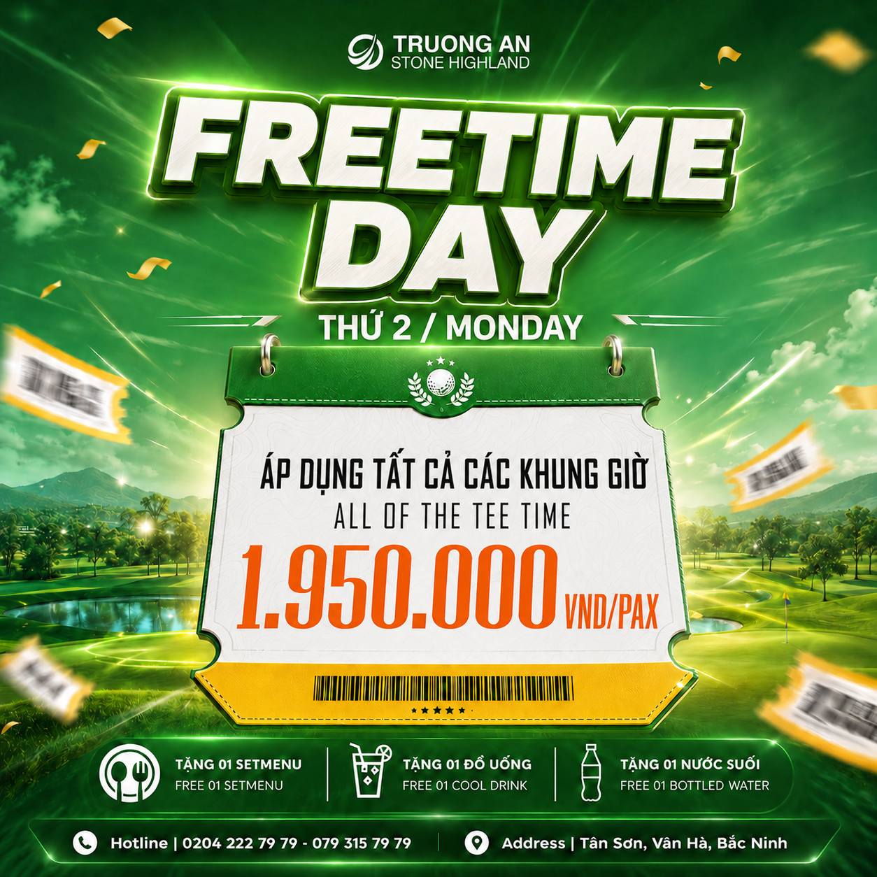 FREE TIME DAY - ƯU ĐÃI NGÀY THỨ HAI