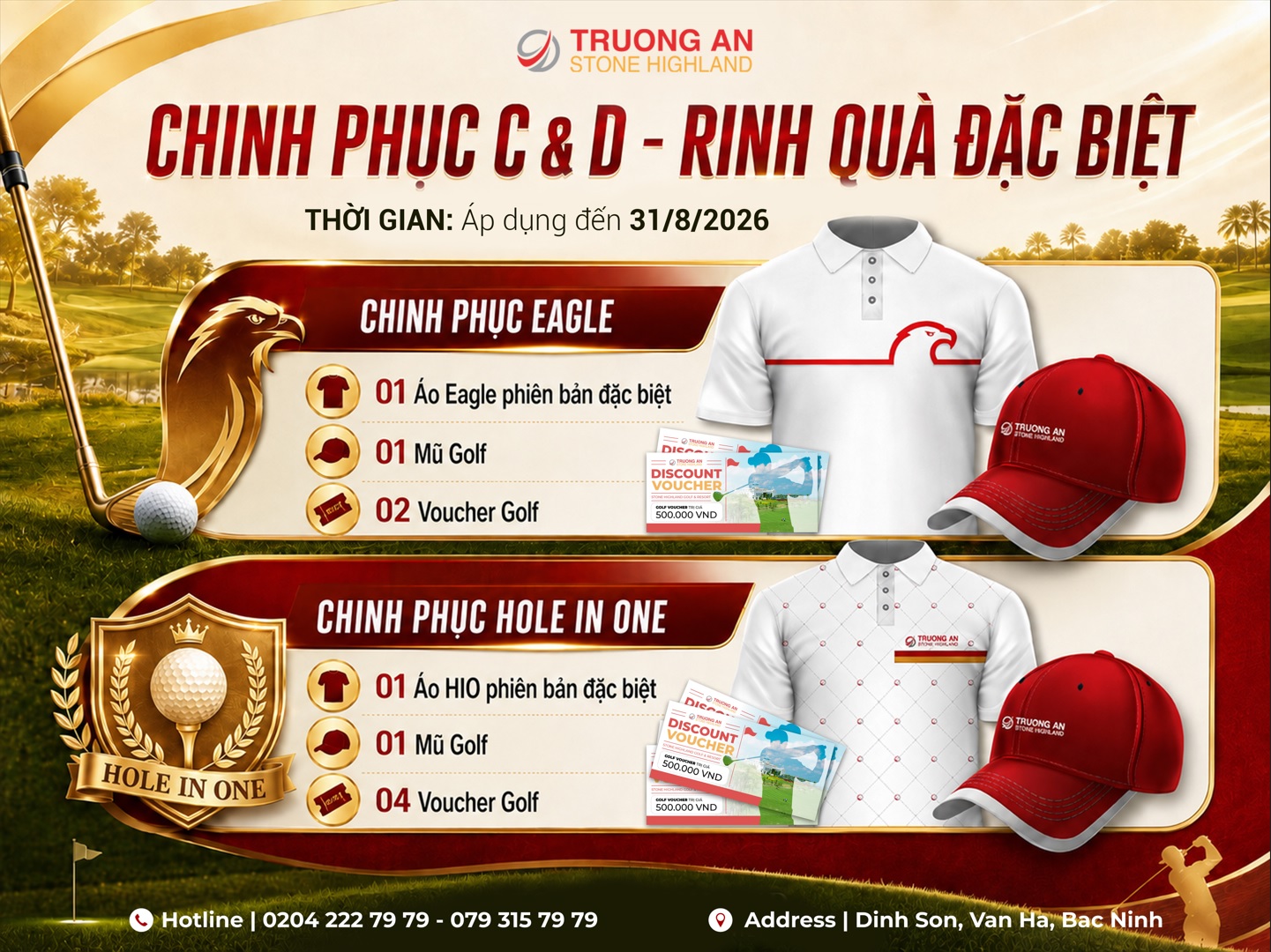CHINH PHỤC 𝗘𝗔𝗚𝗟𝗘 & 𝗛𝗢𝗟𝗘 𝗜𝗡 𝗢𝗡𝗘 – RINH TRỌN BỘ QUÀ ĐẶC BIỆT